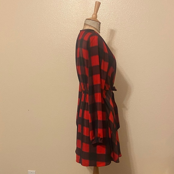 Red & Black Plaid Express Dress Sz S - Picture 4 of 7